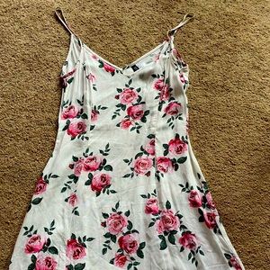 White floral dress, size 0